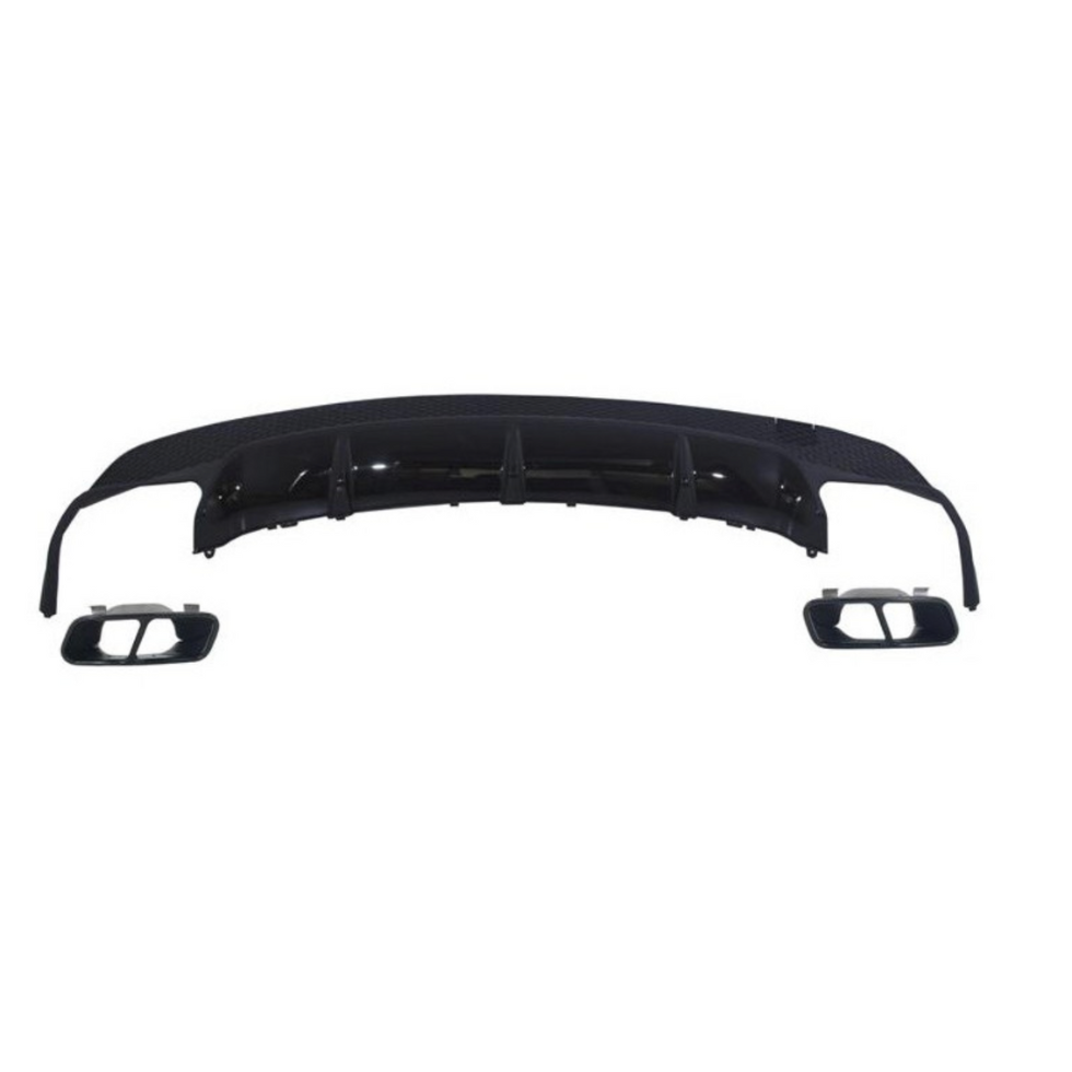 W117 DIFUSOR TRASERO LOOK CLA 45 AMG NEGRO BRILLANTE