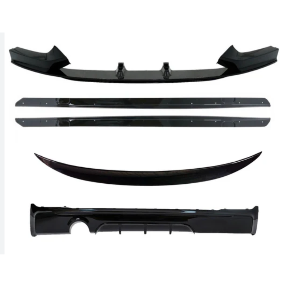 F22	AEROKIT LIP DELANTERO, DIFUSOR TRASERO, LIP FALDONES Y ALERON (NEGRO GLOSS)